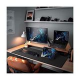 Aesco Classic Mouse Pad, Dikişli Kenar, Kaymaz Taban, Büyük Boy Pürüzsüz Yüzey, Baskısız Ofis Tipi Masa Koruyucu, Ergonomik Mouse Ped (90X40 cm - Xx Large, Siyah)