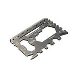 Aesco Çok Amaçlı Cep Kartı Toolcard 28 Fonksiyonlu Paslanmaz Çelik - Cıvata Anahtarı, Tornavida, Bisiklet Jant Anahtarı, Tornavida, Çakı, Kapak Açar, Pergel, Cetvel, Kablo Sıyırıcı, Kamp Surl Kit