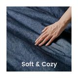 Aesco Comfort Spaces King Yorgan Seti - 3 Adet (1 Mikrofiber Yorgan ve 2 Kılıf) Çiftlik Evi Yatak Yorganı Tüm Mevsimler Için Boho Nevresim Takımı, Hafif Katı Yatak Yorgan Takımları, King/cal King, Lacivert