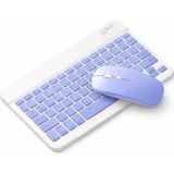 Aesco Coverzone Bluetooth Özellikli Şarjlı Klavye ve Pilli Mouse Seti Kablosuz Bağlantılı Kompakt Tasarım Günlük Ofis Ev Çalışma ve Bilgisayar Kullanımı Için Klavye Mouse Seti 25CM x 15CM (Mor)