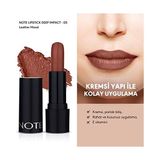 Aesco Deep Lipstick 05 Kremsi Dokulu Yarı Parlak Ruj, Kahverengi