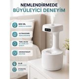 Aesco Dekoratif Hava Nemlendirici 800 ml Sessiz Aroma Difüzör Anti Yerçekimi Su Efektli - Lisinya