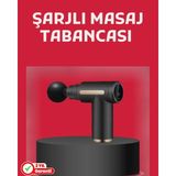 Aesco Derin Doku Masaj Tabancası 4 Başlık 6 Kademeli Sessiz Güç Şarjlı Kas Gevşetici