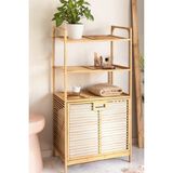 Aesco Digithome Bambu Xl Kirli Sepetli 3 Raflı Çok Amaçlı Banyo Düzenleyici Çamaşır Sepeti Organizer DB-0011 - 00-Siyah - Beyaz