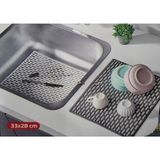 Aesco Dikdörtgen Silikon Lavabo Buzluk Matı 33X28 cm Antrasit Renk 1 Adet ISGLVB112