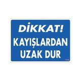 Aesco Dikkat Kayışlardan Uzak Dur Uyarı Levhası 25X35 KOD:1348
