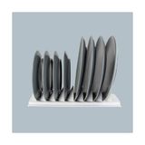 Aesco Dolap Içi Tencere Tava Kapağı Tabak Düzenleyici Sepet Tabaklık Bulaşıklık Mutfak (Beyaz 2'li) - 0,5 x 7 cm