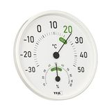Aesco Dostmann Analog Termal Higrometre, 45.2045.02, Iç ve Dış Mekan Için, Renkli Konfor Bölgeleri, Beyaz, U 130 x G 20 x Y 165 mm