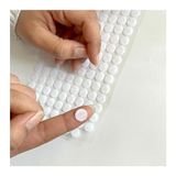 Aesco Dünya Magnet 50 Adet Arkası Yapışkanlı Yuvarlak Cırt Cırtlı Bant, Kaliteli Cırt Bant, Çap 1cm (Beyaz Renk)