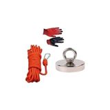 Aesco Dünya Magnet Magnet Fishing Halatlı Dyum Pot Mıknatıs Seti, 60MM Çapında Kancalı Mıknatıs Balıkçılığı