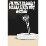 Aesco Duş Başlığı Profesyonel Masaj Başlıklı 3 Modlu Yeni Nesil Masaj Uçlu Su Tasarruflu - Lisinya