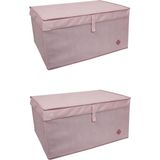 Aesco Düzenleyici Kutu Organizer Cırtlı Saklama Hurç Maxi Boy 30CM x 40CM x 50CM (5 Adet) ( Lisinya )