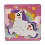 Aesco Eğitici Tahta Puzzle - Unicorn Temalı Oyun