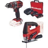 Aesco Einhell Te-Cd 18/50 Li-I Bl Matkap Tc-Js 18 Dekupaj 2.0+4.0AH Akülü Set
