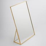 Aesco El Crea Designs 30X20CM Pirinç Gold Masaüstü Makyaj Aynası Dekoratif Yapımı - 30 x 20 cm