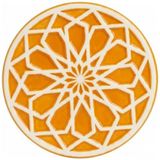 Aesco El Yapımı Premium Seramik Bardak Altlığı - Hardal Renk