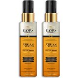 Aesco Elysian Essence Organik Argan & Keratin Sıvı Saç Kremi 2'li Set – Durulanmayan, Dökülme Karşıtı, Onarıcı ve Dolgunlaştırıcı Bakım Spreyi 150 ml