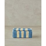 Aesco English Home Colorful Striped Kağıt Ip Dekoratif Kutu Lacivert - 001-Renkli