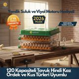 Aesco EP-120 Yumurta Kapasiteli Tam Otomatik Kuluçka Makinesi - Yeni Nesil Harici Suluklu, Dijital Nem ve Sıcaklık Göstergeli ( Lisinya )