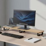Aesco Ergonomik Ahşap Monitör Standı, Yükseltici Tasarım ile Rahat Kullanım