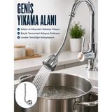 Aesco Esnek Spiral Musluk Uzatma Fıskiyesi Su Tasarruflu Ayarlanabilir Musluk Başlığı