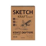Aesco Etika Kraft Kağıt A5 Eskiz Defteri 90 Gr. Spiralli 50 Yaprak Sketchbook - 41 Delft Blue