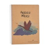Aesco Faber-Castell Anadolu Mirası Spiralli Defter, A4, 120 Yaprak, 70G Kağıt, Çizgili, Dayanıklı Kapak, Kolay Açılan Spiral Cilt, Asorti Renkler - 41 Delft Blue