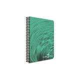 Aesco Faber-Castell Dalga Desenli Spiralli Defter, A4, 80 Yaprak, 70G Kağıt, Kareli, Dayanıklı Kapak, Kolay Açılan Spiral Cilt, Asorti Renkler - 41 Delft Blue