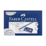 Aesco Faber-Castell Sınav Silgisi, 24’lü, Mavi Renk, Kurşun Kalem Izlerini Kolayca Silen, Doğa Dostu ve Kullanışlı Tasarım - 41 Delft Blue