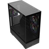 Aesco Fazeon F17 Atx Gaming Bilgisayar Kasası, 850W 80+ Bronze Güç Kaynağı, Argb Aydınlatmalı 3X120MM Fan, Siyah, Temperli Cam Yan Panel - 130 W