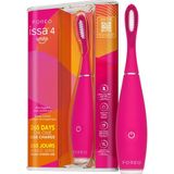 Aesco Foreo Issa 4 Smile Elektrikli Diş Fırçası – Kompakt ve Seyahat Dostu, 4'ü 1 Arada Hibrit Fırça Başlığı, Plaklara Karşı Dayanıklı - Yabani Çilek - 11 m - 000-Siyah