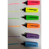 Aesco Fosforlu Kalem, 2-5 mm Uç, Su Bazlı Mürekkep, 4 Saat Kurumaya Dayanıklı 6 Lı Set