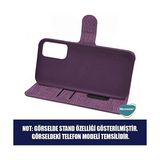 Aesco General Mobile Gm 20 Pro Için Kılıf Fabric Book Wallet Mor [gm 20 Pro ile Uyumlu Kılıf - Mor]
