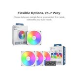 Aesco GF120 V2 Argb 120MM Kasa Fan - Şık ve Minimalist Tasarım, Yüksek Hava Akışı, Hidrolik Rulman, Sessiz Performans, Canlı Argb Aydınlatma, Beyaz