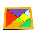 Aesco Giftölye Ahşap Renk Tangram 11X11 cm -