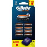 Aesco Gillette Fusion Proglide Yedek Erkek Tıraş Bıçağı 8'li - 000-Siyah