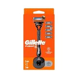 Aesco Gillette Fusion Tıraş Makinesi + 5 Adet Yedek Tıraş Bıçağı + Premium Stand Hediyeli Paket