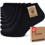 Aesco Gowith 10'lu Bambu Premium Dikişsiz Kutulu Nefes Alabilir Erkek Kadın Sneaker Çorap, Likralı 200 Iğne Esnek Sıkmayan Siyah Beyaz Gri Kısa Patik Çorabı 3006 - 0 - 1 Ay - 00-Bordo