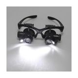 Aesco -Gözlük Modeli 10X 15X 20X 25X Lens,2led Işıklı,büyüteç ( Lisinya )
