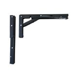 Aesco Gürçay Hırdavat Mandallı Katlanabilir Masa Konsolu 1 Çift Siyah 40CM - 301 - Siyah