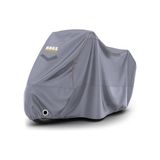 Aesco Haegs Motosiklet Brandası, Motor Kılıfı, Örtüsü Dış Mekan Motosiklet Örtüsü Su Geçirmez, Rüzgar, Toz Geçirmez, Motor Garaj Brandası, Kışa Dayanıklı (XL:245X95X125 Cm) - Gri - Kırmızı