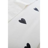Aesco Heart Tek Kişilik Çarşafı Lastikli Kalpli Nevresim Takımı Siyah - 001-Renkli