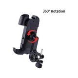 Aesco HT-171 Bisiklet Telefon Tutucu Gidon Tipi Motosiklet Telefon Tutucu 360 Dönebilir Darbe Emici Tutacak