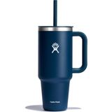 Aesco Hydro Flask Saplı Her Yerde Seyahat Bardak 40OZ Indigo - 00-Siyah - Beyaz