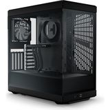 Aesco Hyte Y40 Modern Estetik Panoramik Temperli Cam Orta Kule Atx Bilgisayar Oyun Kasası Pcıe 4.0 Yükseltici Kablo Dahil, Siyah (CS-HYTE-Y40-B) - 130 W