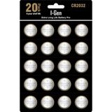 Aesco I-Gen CR2032 Pil Tartı, Baskül, Şeker Ölçüm Cihazı Pili Lityum Düğme Pil 3V 2032 (20 Adet CR2032 Pil)
