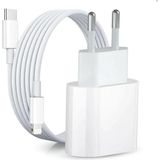 Aesco iPhone 11/12/13/14 Pro ve Pro Max ile Uyumlu 20W Gerçek Güç Pd Qc 4.0 Destekli Hızlı Şarj Adaptörü ve Type-C To Lightning Kablo Seti - 0,5 x 7 cm