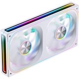 Aesco Jonsbo ZA-240W Pc Kasa Fanı, Hepsi (2) Bir Arada, 2X120MM Argb Fanlı Tek Çerçeve Ünitesi, Pwm, 3pin Argb, 4 Taraflı Infinity Ayna Fanı 2400RPM, Alüminyum Isim Plakası, 28MM Kalın Beyaz - 0-Bordo - 2 x 120 mm