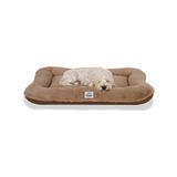 Aesco Jungolica Sally Kedi ve Köpek Yatağı Vizon Kahve Küçük 52X70X10 CM,%100 Su Geçirmez Alezli, Çift Taraflı Dört Mevsim, Çıkarılabilir Yıkanabilir Minder, Konforlu Pet Yatağı (Medıum)