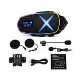 Aesco K16 2x Bluetooth Motosiklet Kask Interkomu, Bluetooth 6.0, Çift Yönlü Konuşma, Hd Ses, Gürültü Azaltma, 1200 Metre Menzil, 40 Saat Pil Ömrü, Type-C Şarj, Tüm Kasklarla Uyumlu